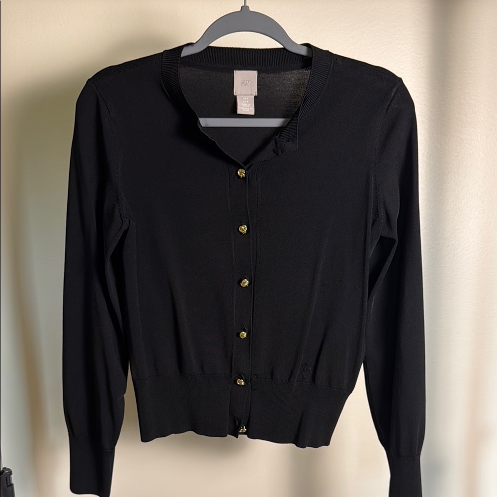 Black Cardigan Sweater